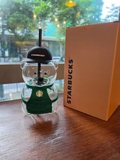2026 New Starbucks Philippines Limited Bearista Bear Glass with Black Hat picture
