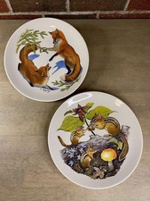 Vintage 1977 Halbert’s Plate Foxes & Evergreen And Squirrels Limited Edition picture
