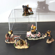 Boyds Town Village Mini 2001 6 Characters  Bearly Wed Larry Gates Dudley ++ VTG picture