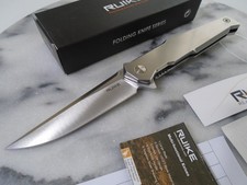 Ruike P108-SF Ball Bearing Pivot Pocket Knife 14C28N All Steel Folding Blade New picture