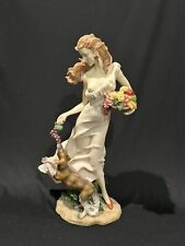 Vintage “Monet Collection” 19inch Lady w/Dog Statue  picture
