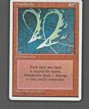 Manabarbs  1995 Magic The Gathering 4th Edition #212  picture