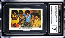 1974 Swedish Samlarsaker Popbilder 641 Michael Jackson 5 Early Card  POP 1 CGC 7 picture