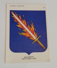 1991 504th Infantry Sticker Card #7 Motto: Strike-Hold Military Excellent  Read picture