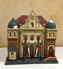 VTG Heartland Village Victoria Theater  Lighted Porcelain Christmas House Used picture
