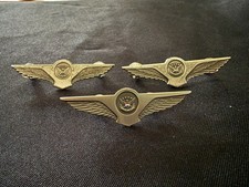 3 Vintage United Airlines Flight Attendant Pewter Pins picture