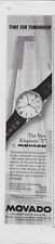 1962 Movado Kingmatic S Watch Leather Band Face of the Future Vintage Print Ad picture