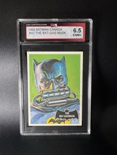 1966 TOPPS Canada BATMAN BLACK BAT #43 The Bat-Gasmask Graded KSA 6.5 super clea picture