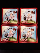Mud Pie Mini Plates It's Not Burnt It's Blackened Set 4 Decor Appetizer Plates picture