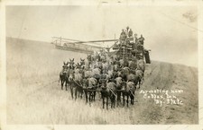 Wheat Harvesting c.1920s Colfax WA Washington RPPC Photo Postcard COPY picture