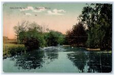 1909 View Of Natures Mirror Boat Baldwin Long Island NY Posted Antique Postcard picture
