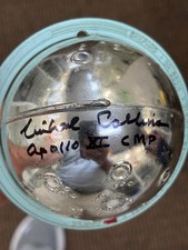 OOAK MICHAEL COLLINS Signed Moon Model Commemorating Mercury's First Astronauts picture