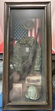 Marine Corps WW2 Memory Box Glass Display Case  Shadow Box. Hangs On Wall. 27” picture