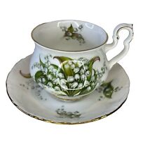 Royal Albert Teacup & Saucer Lilly of the Valley Sonnet Series Tennyson England picture