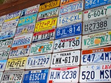 Starter pack of 10 License Plates From 10 Different States In GOOD Condition picture