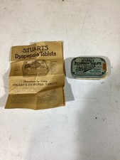 Antique Vtg Stuart’s Dyspepsia Indigestion Tablets Pills Tin Quack Medicine USA picture