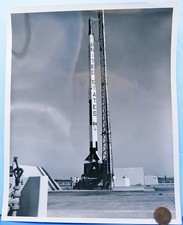 NASA PHOTO vtg Mercury Scout MISSILE 11/1/61 B&W /  picture