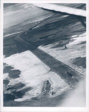 1956 Suez Canal Air Flight Sky View Transportation Cloud Vintage Press Photo picture