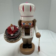 Steinbach Chubby Baker With Cake German Nutcracker With Tag picture
