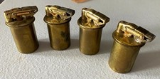 Lot of 4 Small Vintage Brass Non-Branded Petrol Table Lighters picture