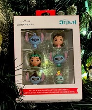2026 6ct Hallmark Lilo & Stitch Disney Christmas Tree Ornament (New in Box) picture