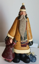 Williraye Studio Figurine Santa with Skates and Child Christmas 16
