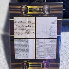 2022 Quad Jumbo Relic G. Washington, A. Lincoln Handwriting Proof Like Signed picture