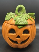 VTG 70s Ben Snyder’s Dept Store Ceramic Jack-o-Lantern Pumpkin Halloween Decor picture