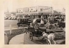 Vintage Photo 1930s Asbury Park NJ Kiddie Ride Colonial Cafe Beer Whiskey Cars picture