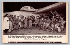 Duke Kwesi Kunta Welcome Ceremony Prince Adelayo Glawsun Darkest Africa Postcard picture