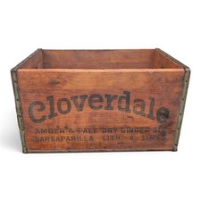 Antique Vintage Cloverdale Spring Ale Soda Pop Crate Box Advertising Newville PA picture