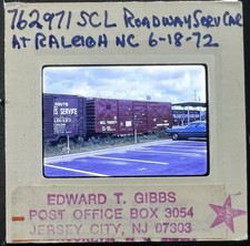 Vint 1972 35mm Train/Railroad Slide 762971 Roadway Serv. Car, SCL, Raleigh, NC picture
