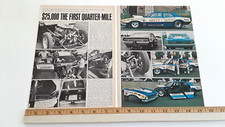 GAPP & ROUSH FORD MAVERICK PRO STOCK RACE CAR ORIGINAL 1974 ARTICLE picture