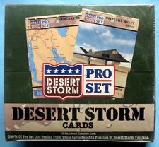 VINTAGE - 1991 - PRO SET - DESERT STORM - FACTORY SEALED BOX - 36 COUNT picture