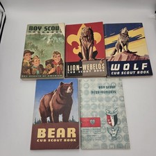 LOT OF 5 VINTAGE 1950-60's CUB SCOUT & BOY SCOUT Books picture