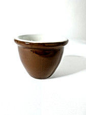 Hall Pottery Vintage Brown & White Custard Cup #352~USA picture