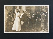 Two U.S. Presidents Taft & Harding Rare 1920s RPPC Candid Postcard AZO picture