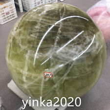 1551LB Enormous Natural Citrine quartz Sphere Carved Crystal Ball reiki Decor picture