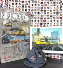 Chicago & NorthWestern Railroad- 1 Poster/1 Print/Cap/Watch Fob/RR Logo Curtain picture