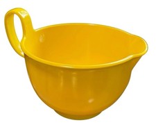 Vtg Dansk Gourmet Designs yellow mixing bowl Handle 1970s Gunnar Cyren 3.5 Qt picture