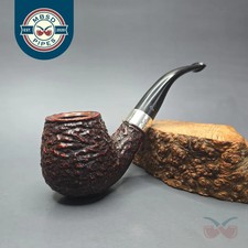 Peterson 2000 Donegal Rocky 68 Rusticated Brandy with Silver Estate Briar Pipe picture