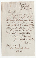 John Scott, 2nd Earl Eldon Signed Letter 1842 / Autographed Politician picture