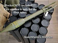 WWII U.S. Rocket Fiber Tube M87 for 2.36-inch M6A1 M6A3 Rocket – SET OF THREE picture