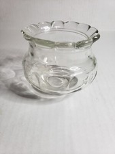 Vintage Pressed Glass Rose Bowl Candle Holder picture