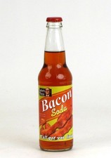 Lester's Fixins Bacon Soda 12 oz Glass Bottle Unopened Full Rare picture