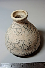 Small Vase Signed Patrick, Raku Style Pottery picture