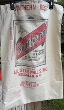 Vintage Southern Best Flour Sack 100 Lb All Star Mills Bellmar NC 21x31 Uncut picture