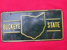 Vintage  Ohio Buckeye State Booster License Plate picture