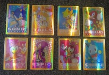 New 2024 Sonic the Hedgehog Gold Foil Collector Card RARE Lot Of 8 Sonic Tails  picture
