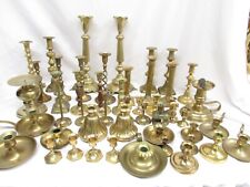 Vintage LARGE LOT 49 Brass Candlesticks Candleholders Weddings Events PRS  Sets picture